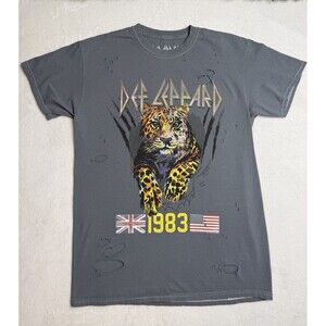 Women’s S/M Def Leppard Pyromania 1983 US Tour Graphic Tee